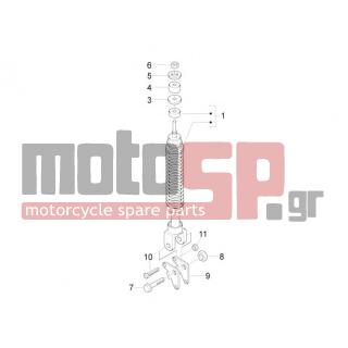 PIAGGIO - FLY 125 4T 3V IE E3 DT 2013 - Suspension - Place BACK - Shock absorber - 267038 - ΡΟΔΕΛΛΑ