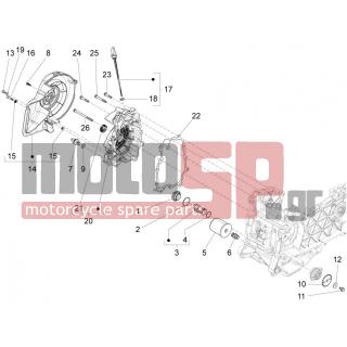 PIAGGIO - FLY 125 4T 3V IE E3 DT 2013 - Engine/Transmission - COVER flywheel magneto - FILTER oil - 287913 - ΓΡΑΝΑΖΙ ΤΡ ΛΑΔ SCOOTER 50300 CC 4T