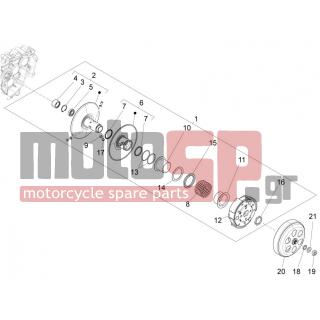 PIAGGIO - FLY 125 4T 3V IE E3 DT 2014 - Engine/Transmission - drifting pulley - 880538 - ΔΙΣΚΟΣ ΚΟΜΠΛΕΡ SCOOTER 125150 MY13