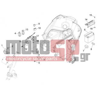 PIAGGIO - FLY 125 4T 3V IE E3 DT 2014 - Electrical - Relay - Battery - Horn - CM179201 - ΒΙΔΑ TORX M6x22