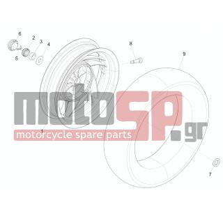 PIAGGIO - FLY 125 4T 3V IE E3 DT 2013 - Frame - rear wheel - 197983 - ΚΑΠΑΚΙ ΤΡ ΜΠΡ ΔΙΑΚ VESPA COSA2-DΝΑ