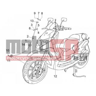 PIAGGIO - BEVERLY 125 E3 2007 - Frame - cables - 575249 - ΒΙΔΑ M6x22 ΜΕ ΑΠΟΣΤΑΤΗ