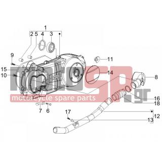 PIAGGIO - FLY 125 4T E3 2008 - Κινητήρας/Κιβώτιο Ταχυτήτων - COVER sump - the sump Cooling - 845395 - ΔΙΑΦΡΑΓΜΑ ΑΕΡΟΣ FLY 125/150 4T
