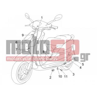 PIAGGIO - FLY 125 4T E3 2007 - Frame - cables - 179640 - ΜΠΑΛΑΚΙ ΝΤΙΖΑΣ ΦΡΕΝΟΥ