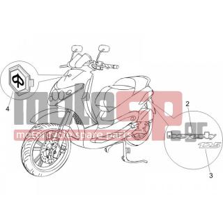 PIAGGIO - BEVERLY 125 E3 2007 - Εξωτερικά Μέρη - Signs and stickers