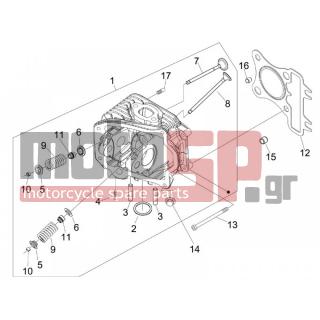 PIAGGIO - FLY 125 4T E3 2008 - Engine/Transmission - Group head - valves - 436438 - ΤΣΙΜΟΥΧΑΚΙ ΒΑΛΒΙΔΩΝ SCOOTER