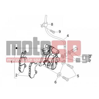 PIAGGIO - FLY 125 4T E3 2008 - Brakes - brake lines - Brake Calipers - 265451 - ΒΙΔΑ ΜΑΡΚ ΔΑΓΚΑΝΑΣ
