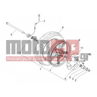 PIAGGIO - FLY 125 4T E3 2007 - Frame - front wheel - 270991 - ΒΑΛΒΙΔΑ ΤΡΟΧΟΥ TUBELESS D=12mm