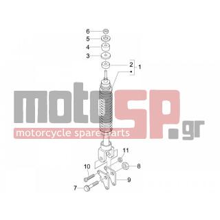 PIAGGIO - FLY 125 4T E3 2009 - Suspension - Place BACK - Shock absorber - 178150 - ΛΑΣΤΙΧΑΚΙ ΠΙΣ ΑΜΟΡΤΙΣΕΡ