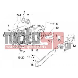 PIAGGIO - FLY 125 4T E3 2008 - Engine/Transmission - COVER sump - the sump Cooling - 709519 - ΤΑΙΡ ΑΠ