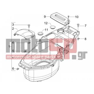 PIAGGIO - FLY 125 4T E3 2008 - Body Parts - bucket seat - 621978000C - ΚΑΠΑΚΙ ΜΠΑΤΑΡΙΑΣ FLY ΜΥ08 ΜΑΥΡΟ