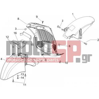 PIAGGIO - BEVERLY 125 E3 2008 - Body Parts - Apron radiator - Feather - 259830 - ΒΙΔΑ SCOOTER