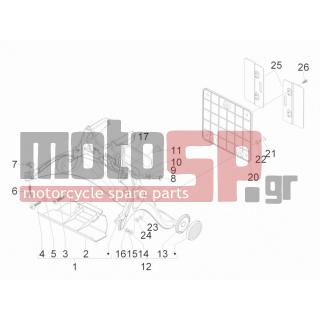 PIAGGIO - FLY 125 4T E3 2010 - Body Parts - Aprons back - mudguard - 297498 - ΒΙΔΑ M3x12