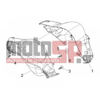 PIAGGIO - FLY 150 4T 2006 - Body Parts - COVER steering - 270793 - ΒΙΔΑ D3,8x16