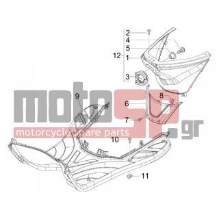 PIAGGIO - FLY 50 2T 2006 - Body Parts - Central fairing - Sill - 621988000D - ΚΑΠΑΚΙ ΚΕΝΤΡ ΚΙΝ FLY ΓΚΡΙ