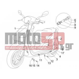 PIAGGIO - FLY 50 2T 2007 - Frame - cables - 414837 - ΒΙΔΑ M6X25-B016774