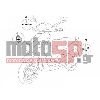 PIAGGIO - FLY 50 2T 2006 - Body Parts - Signs and stickers - 5743990095 - ΣΗΜΑ ΠΟΔΙΑΣ ΛΟΓΟΤΥΠΟ 