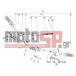 PIAGGIO - FLY 50 2T 2007 - Frame - Wheel - brake Antliases - 265249 - ΒΙΔΑ MANET COSA2-FL-SCOOTER
