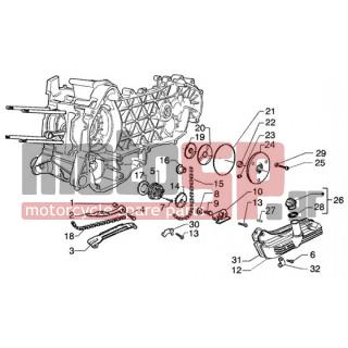 PIAGGIO - BEVERLY 125 RST < 2005 - Engine/Transmission - PUMP-OIL PAN - 828875 - Καπάκι