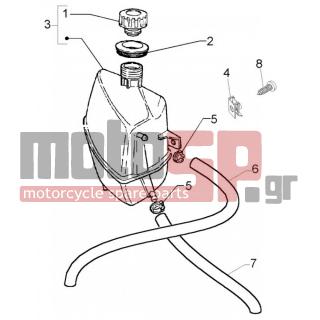 PIAGGIO - BEVERLY 125 RST < 2005 - Engine/Transmission - expansion tank - 573454 - Τάπα ρεζερβουάρ