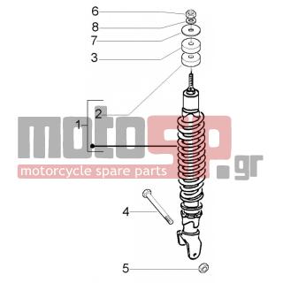 PIAGGIO - FLY 50 4T < 2005 - Suspension - rear shock absorber - 601368 - ΑΜΟΡΤΙΣΕΡ ΠΙΣΩ FLY 50 4T ΚΟΜΠΛΕ