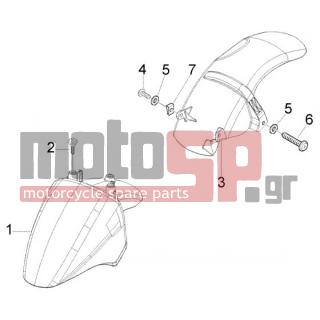 PIAGGIO - FLY 50 4T < 2005 - Body Parts - Fender front and back - 575249 - ΒΙΔΑ M6x22 ΜΕ ΑΠΟΣΤΑΤΗ