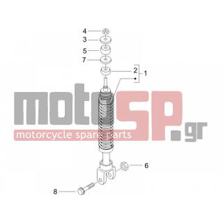 PIAGGIO - FLY 50 4T (LBMC44500-) 2007 - Suspension - Place BACK - Shock absorber - 601368 - ΑΜΟΡΤΙΣΕΡ ΠΙΣΩ FLY 50 4T ΚΟΜΠΛΕ