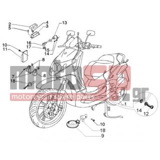 PIAGGIO - BEVERLY 125 RST < 2005 - Electrical - Electrical devices - horn - 434541 - ΒΙΔΑ M6X16 SCOOTER CL10,9