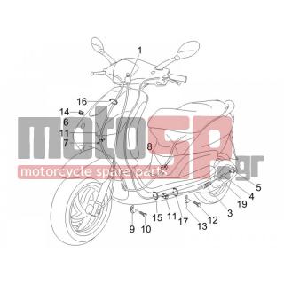 PIAGGIO - FLY 50 4T (LBMC44500-) 2007 - Frame - cables - 434541 - ΒΙΔΑ M6X16 SCOOTER CL10,9