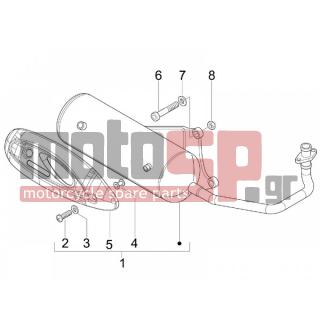 PIAGGIO - FLY 50 4T (LBMC44500-) 2007 - Exhaust - silencers - 825097 - ΒΙΔΑ
