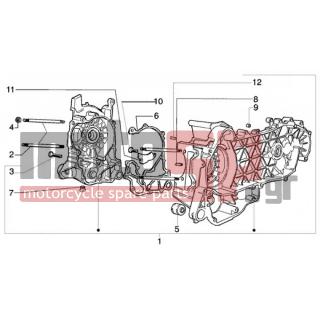 PIAGGIO - BEVERLY 125 RST < 2005 - Engine/Transmission - OIL PAN - 829526 - ΦΛΑΝΤΖΑ ΚΑΡΤΕΡ SCOOTER 125250 ΜΕΣΑΙΑ