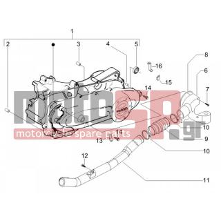 PIAGGIO - FLY 50 4T 2009 - Engine/Transmission - COVER sump - the sump Cooling - 82521R - ΡΟΥΛΕΜΑΝ ΚΑΠΑΚ ΚΙΝ SCOOT50/100 28X8X9