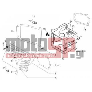 PIAGGIO - FLY 50 4T 2010 - Engine/Transmission - COVER head - 832964 - ΚΑΠΑΚΙ ΒΑΛΒΙΔΩΝ SCOOTER 50 4T