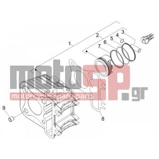 PIAGGIO - FLY 50 4T 2009 - Engine/Transmission - Complex cylinder-piston-pin - 9696045004 - ΠΙΣΤΟΝΙ STD SCOOTER 50CC 4T CAT.4