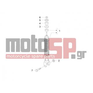 PIAGGIO - FLY 50 4T 2V 2015 - Suspension - Place BACK - Shock absorber - 668003 - ΑΜΟΡΤΙΣΕΡ ΠΙΣΩ FLY 50 4T 4V-LIB 100 MY12