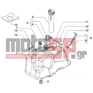 PIAGGIO - BEVERLY 125 RST < 2005 - Body Parts - fuel tank - 270216 - ΡΟΔΕΛΑ ΠΑΡΜΠΡΙΖ ΗΕΧΑGON