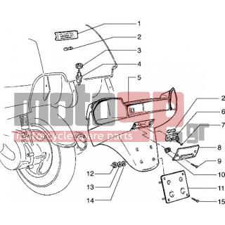 PIAGGIO - HEXAGON 125 < 2005 - Body Parts - Base plate and light Baggage - 184142 - Πλάκα ελαστική