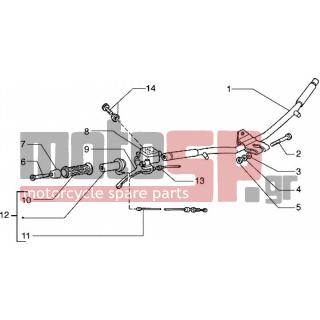 PIAGGIO - HEXAGON 125 < 2005 - Frame - steering parts - 265249 - ΒΙΔΑ MANET COSA2-FL-SCOOTER