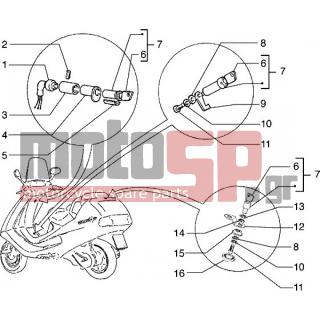 PIAGGIO - HEXAGON 150 < 2005 - Electrical - Locks - 270151 - ΓΑΝΤΖΑΚΙ ΠΑΓΚΑΖ HEXAGON