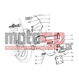 PIAGGIO - HEXAGON GT < 2005 - Body Parts - Base plate and light Baggage - 581371 - Βάση πινακίδας κυκλοφορίας