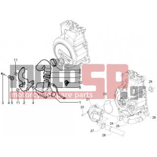 PIAGGIO - BEVERLY 125 RST 4T 4V IE E3 2015 - Engine/Transmission - WHATER PUMP - 878940 - ΚΟΛΑΡΟ ΝΕΡΟΥ Χ9 BY-PASS ΤΡΟΜΠΑ-ΚΥΛ (S)