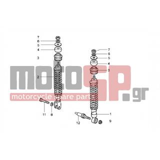 PIAGGIO - HEXAGON GT < 2005 - Suspension - rear shock absorber - 21108 - Παξιμάδι M8