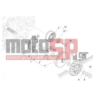 PIAGGIO - BEVERLY 125 RST 4T 4V IE E3 2015 - Engine/Transmission - driving pulley - CM144403 - ΒΑΡΙΑΤΟΡ SCOOTER 125 CC 4Τ