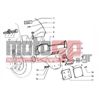 PIAGGIO - HEXAGON LX < 2005 - Body Parts - Base plate and light Baggage - 294770 - ΒΑΣΗ ΑΝΑΠΤΗΡΑ ΚΟΜΠΛΕ SCOOTER