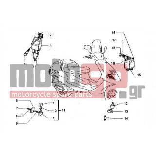 PIAGGIO - HEXAGON LX < 2005 - Electrical - Electrical devices - 294342 - Διακόπτης φλας