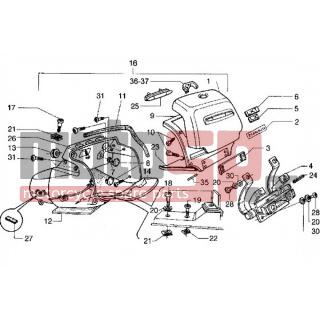 PIAGGIO - HEXAGON LX < 2005 - Body Parts - Baggage - 297498 - ΒΙΔΑ M3x12