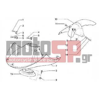 PIAGGIO - HEXAGON LX < 2005 - Body Parts - Wing back and forth - 258249 - ΒΙΔΑ M4,2x19 (ΛΑΜΑΡΙΝΟΒΙΔΑ)