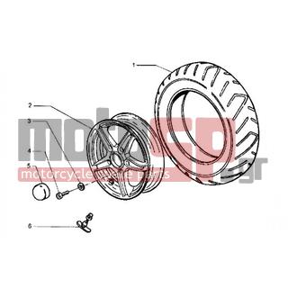 PIAGGIO - HEXAGON LXT < 2005 - Frame - FRONT wheel - 270991 - ΒΑΛΒΙΔΑ ΤΡΟΧΟΥ TUBELESS D=12mm