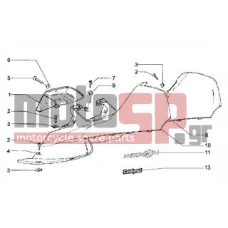 PIAGGIO - HEXAGON LXT < 2005 - Body Parts - FAIRING SIDE UP - 259830 - ΒΙΔΑ SCOOTER