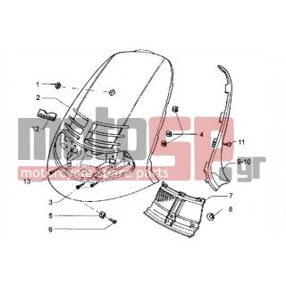 PIAGGIO - HEXAGON LXT < 2005 - Body Parts - Aprons, mask - 258249 - ΒΙΔΑ M4,2x19 (ΛΑΜΑΡΙΝΟΒΙΔΑ)